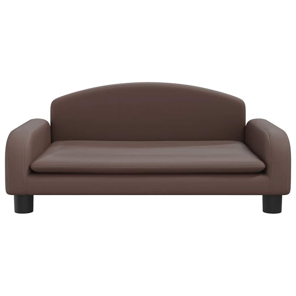 Children's sofa brown 70x45x30 cm artificial leather