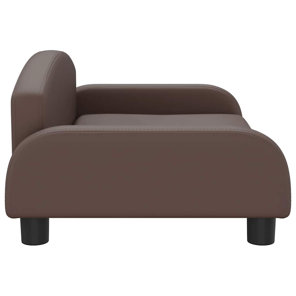 Children's sofa brown 70x45x30 cm artificial leather