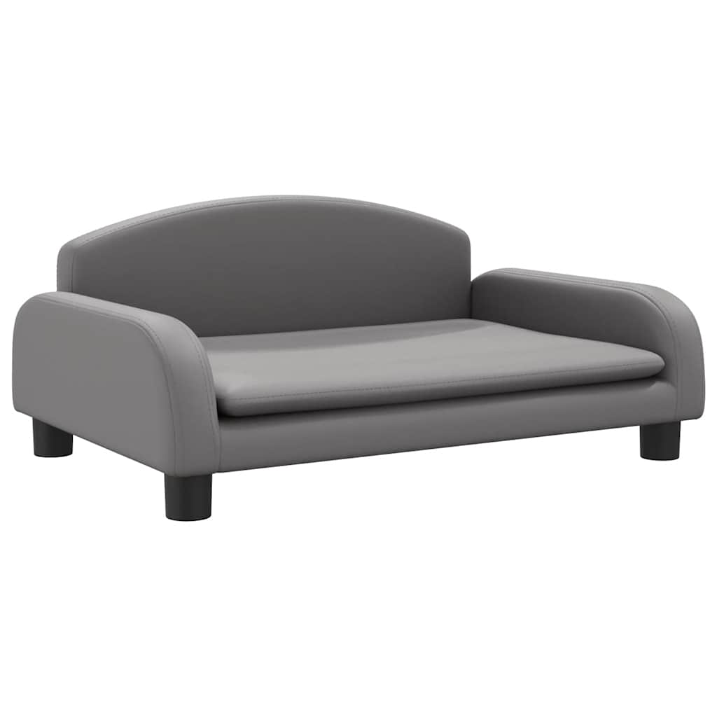 Children's sofa grey 70x45x30 cm artificial leather