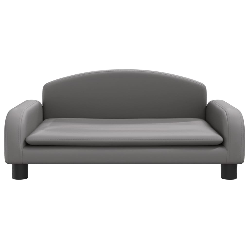 Children's sofa grey 70x45x30 cm artificial leather