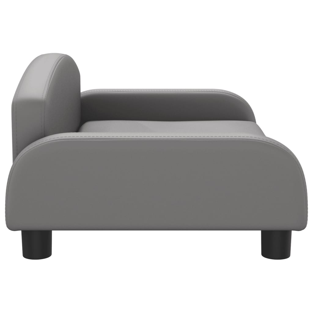 Children's sofa grey 70x45x30 cm artificial leather