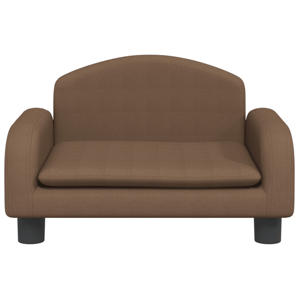 Children's sofa brown 50x40x30 cm fabric