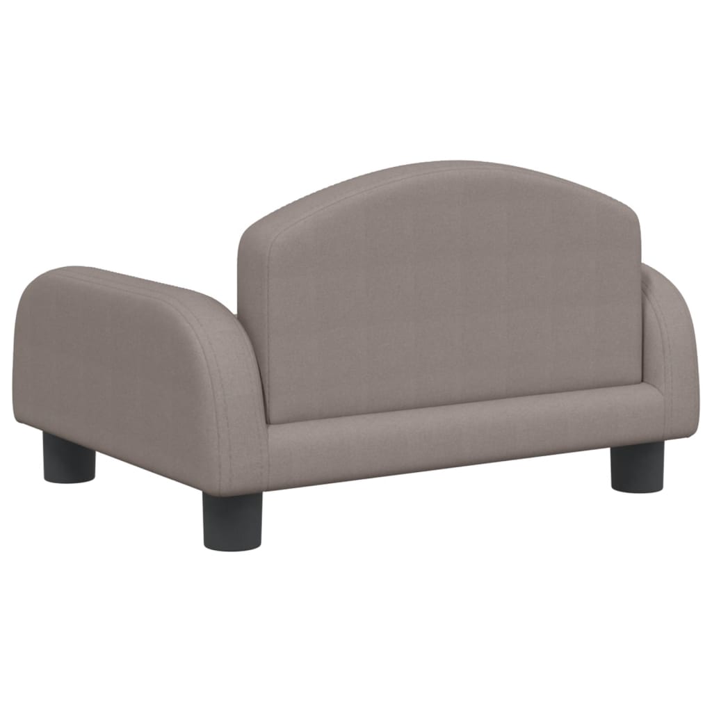 Children's sofa taupe 50x40x30 cm fabric