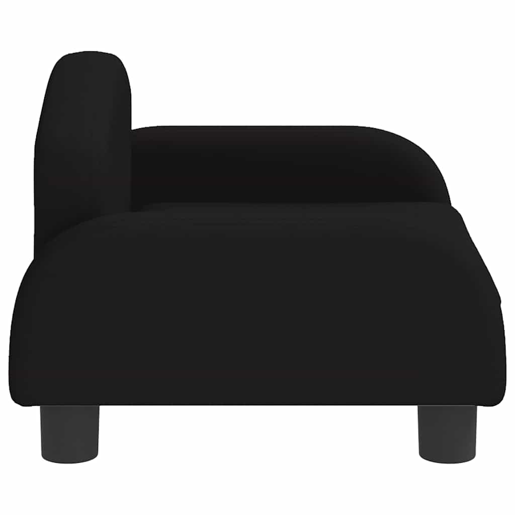 Children's sofa black 50x40x30 cm fabric