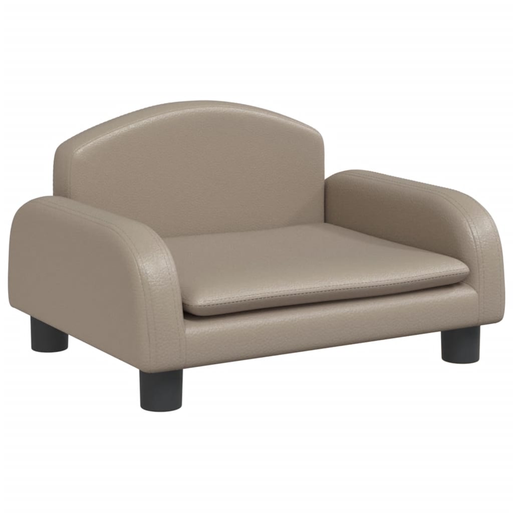 Children's sofa cappuccino brown 50x40x30 cm artificial leather