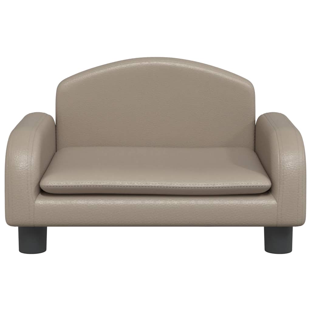 Children's sofa cappuccino brown 50x40x30 cm artificial leather
