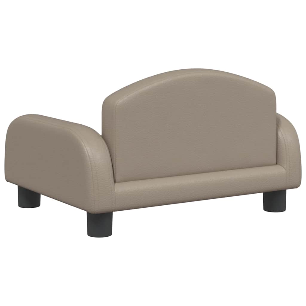 Children's sofa cappuccino brown 50x40x30 cm artificial leather