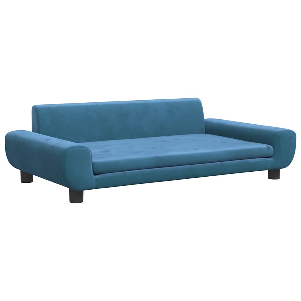 Children's sofa blue 100x54x33 cm velvet