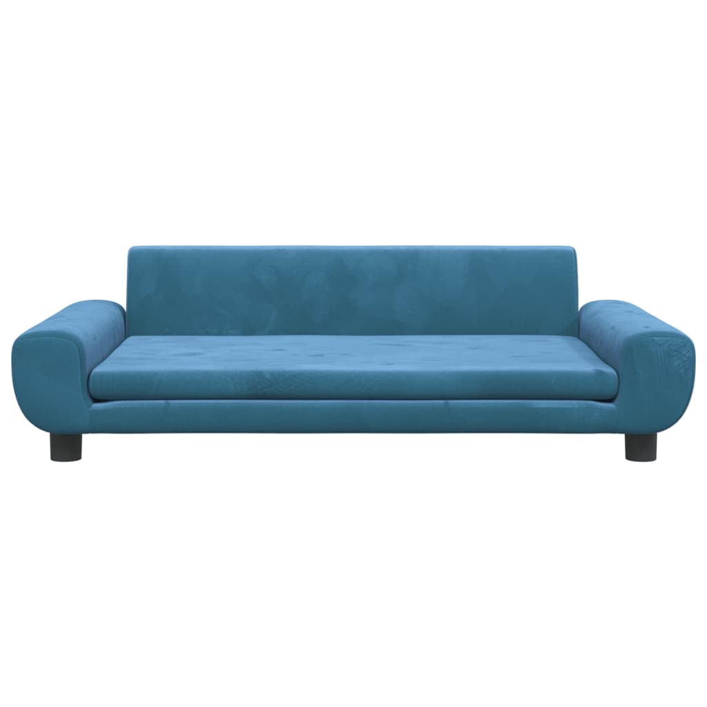 Children's sofa blue 100x54x33 cm velvet