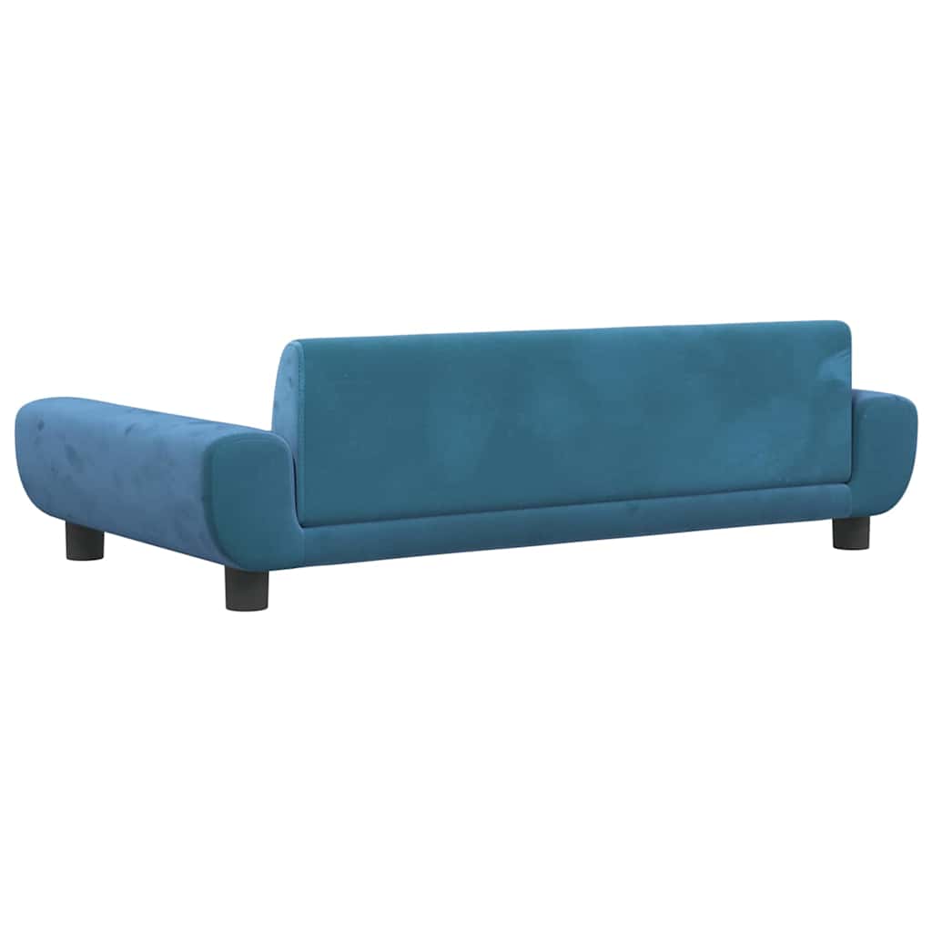 Children's sofa blue 100x54x33 cm velvet