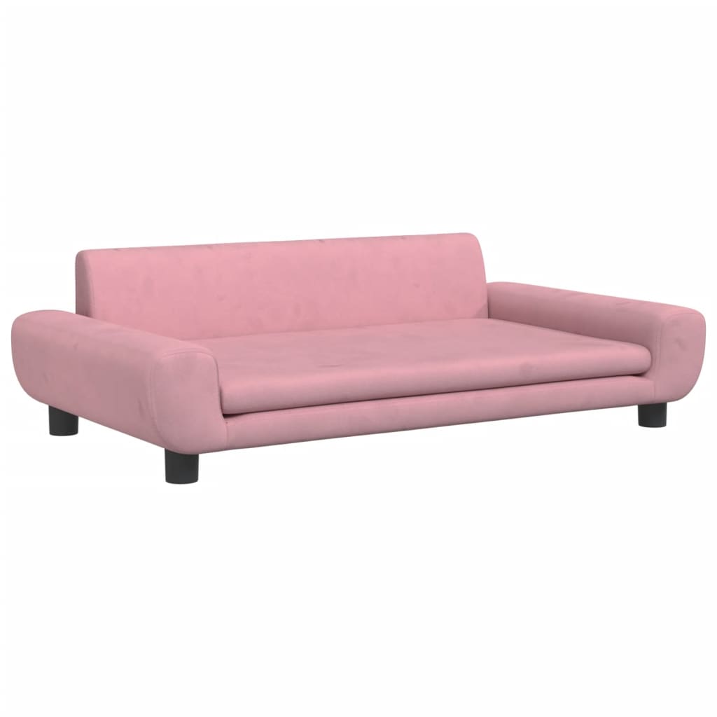 Children's sofa pink 100x54x33 cm velvet