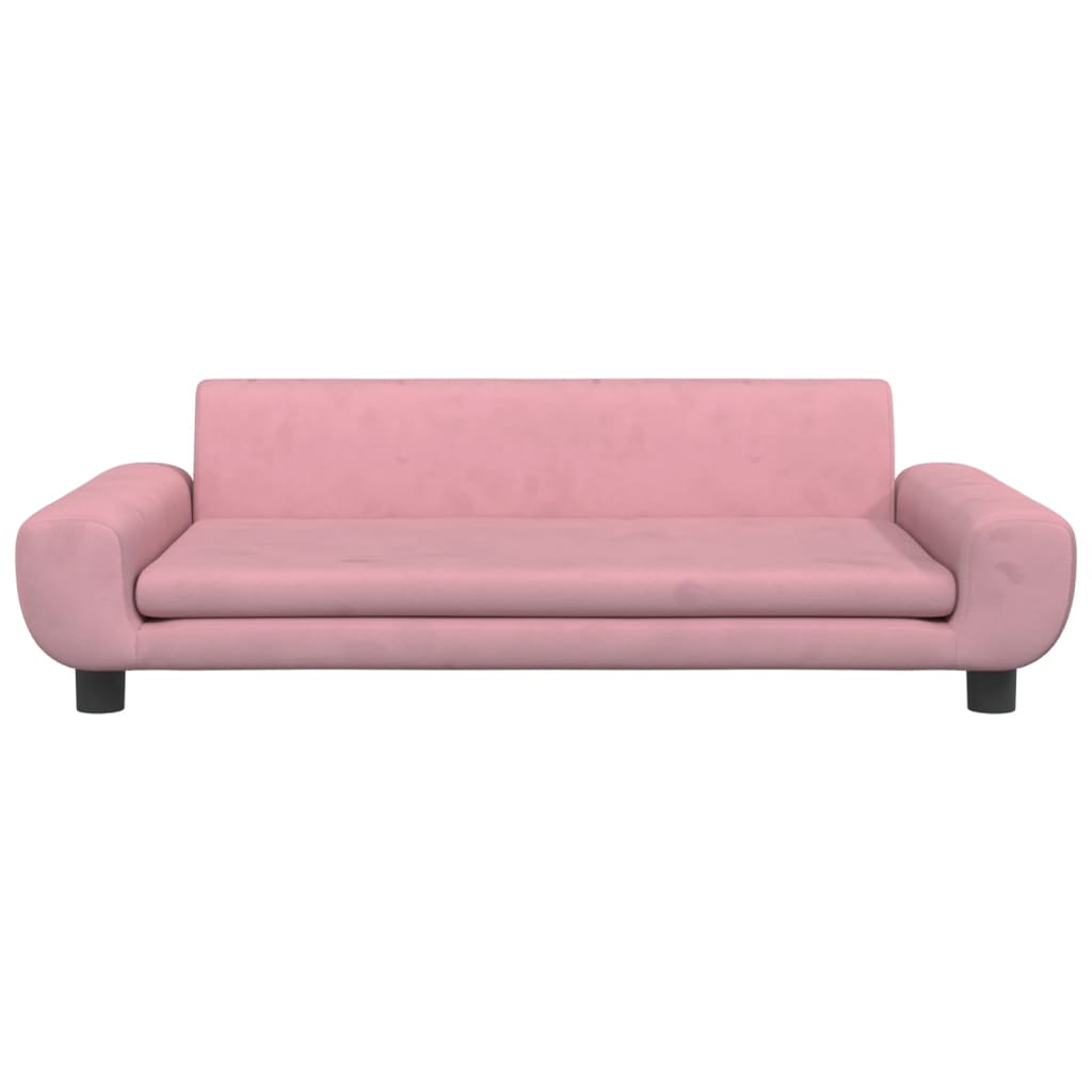 Children's sofa pink 100x54x33 cm velvet