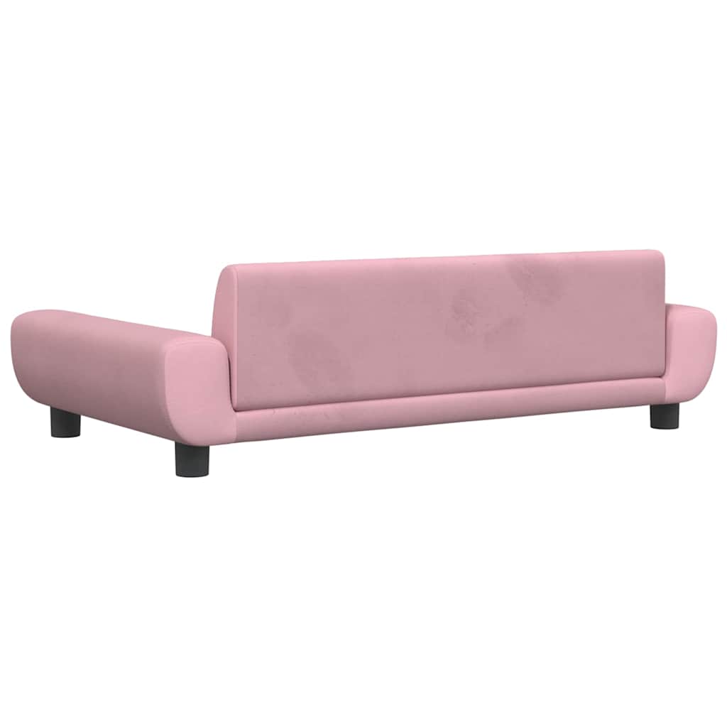 Children's sofa pink 100x54x33 cm velvet