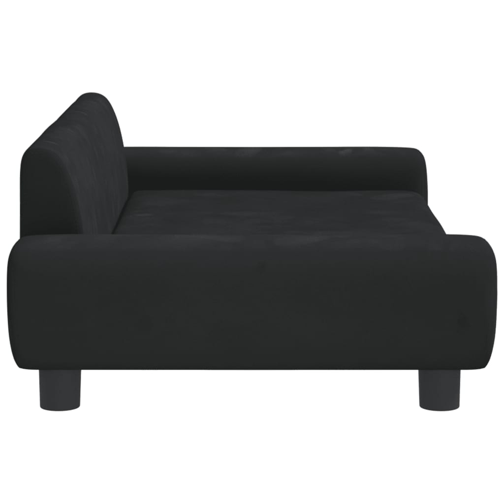 Children's sofa black 100x54x33 cm velvet