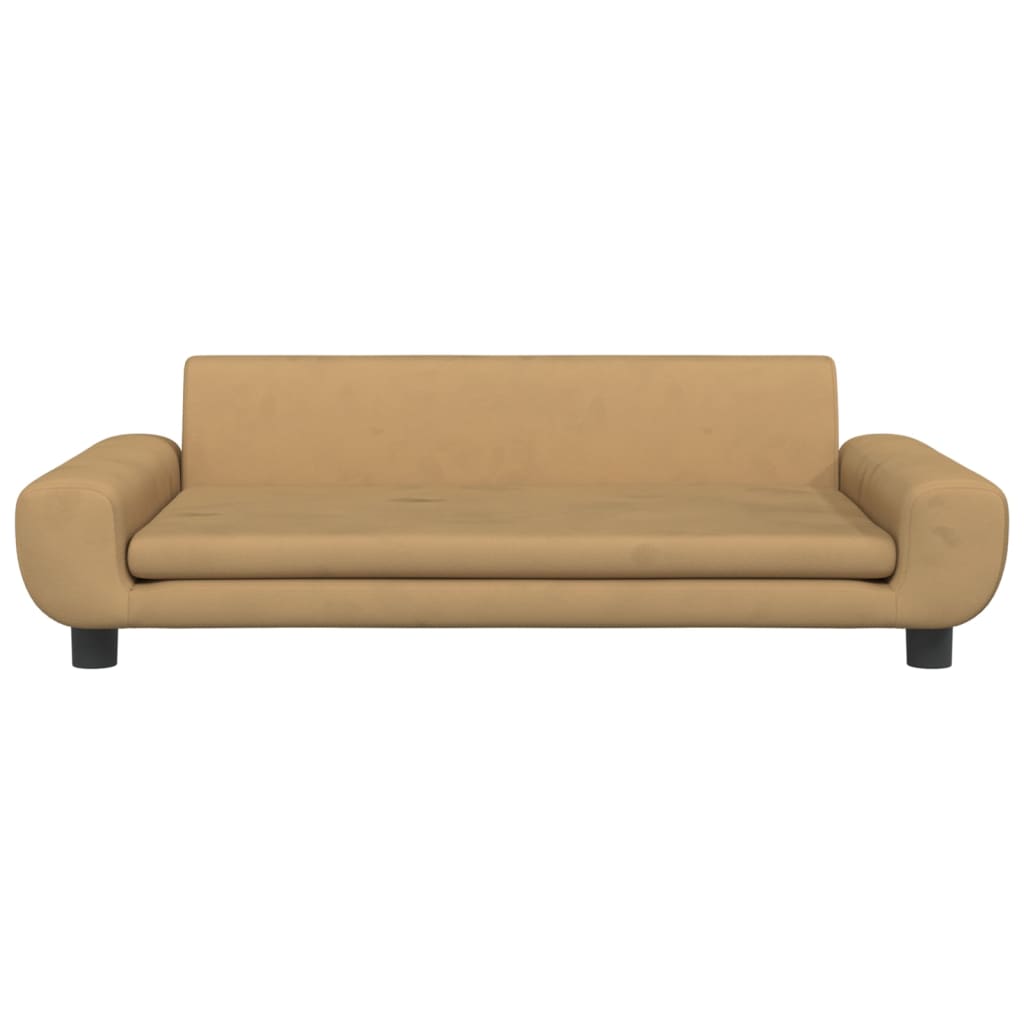 Children's sofa brown 100x54x33 cm velvet
