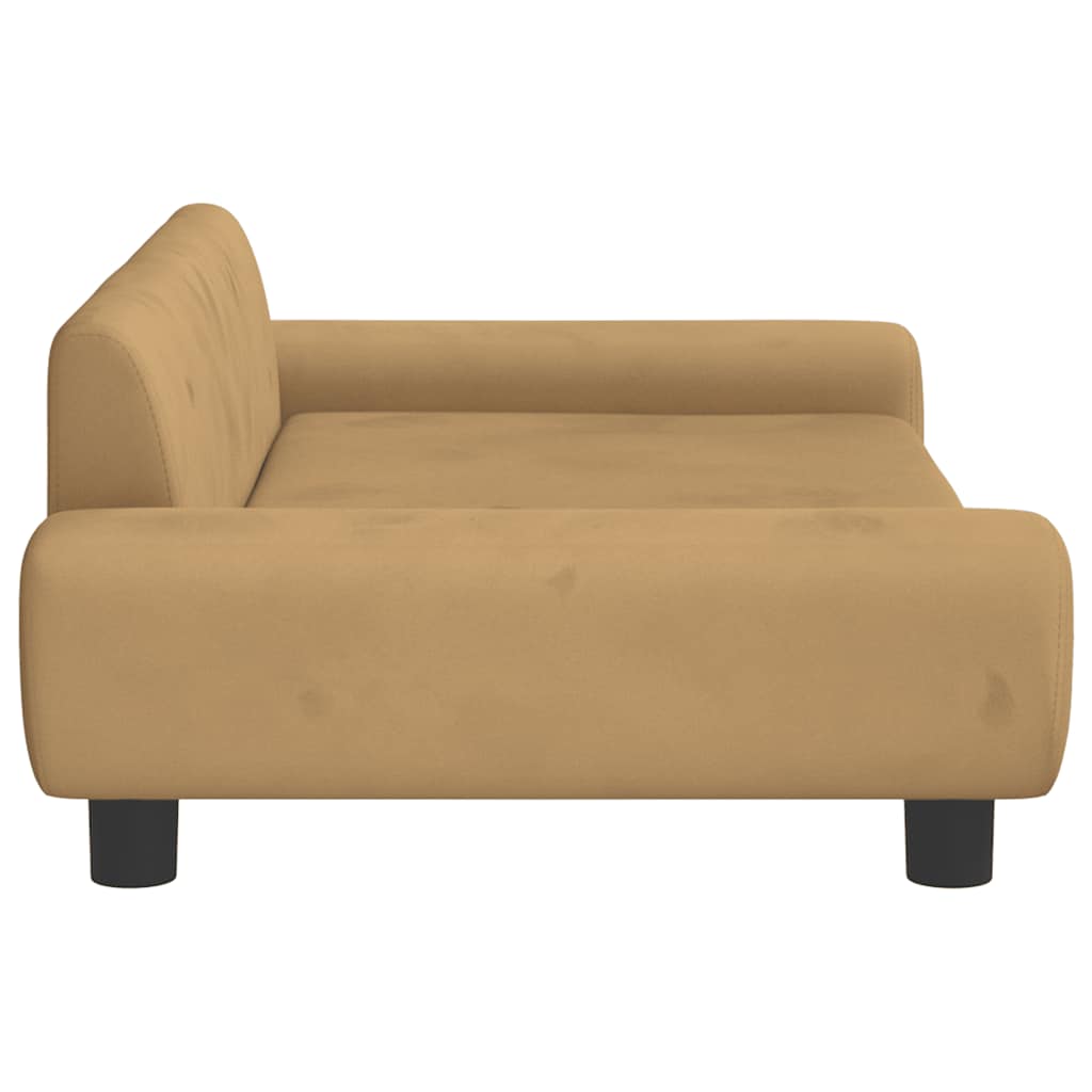 Children's sofa brown 100x54x33 cm velvet