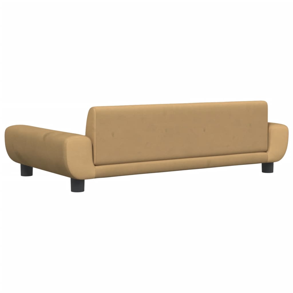 Children's sofa brown 100x54x33 cm velvet