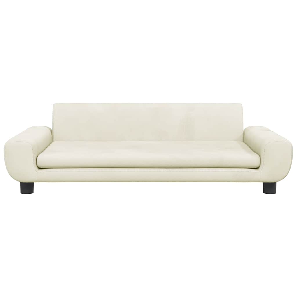 Children's sofa cream 100x54x33 cm velvet
