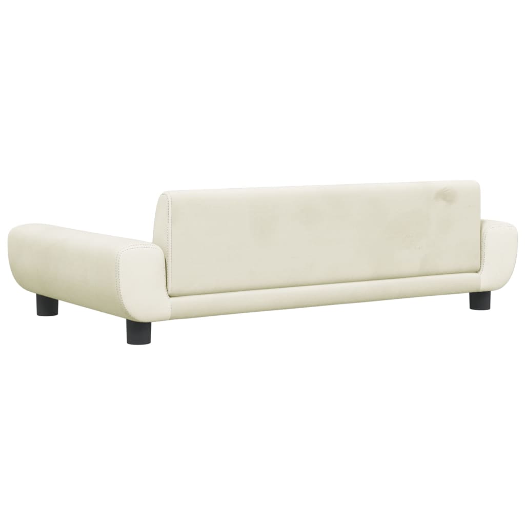 Children's sofa cream 100x54x33 cm velvet