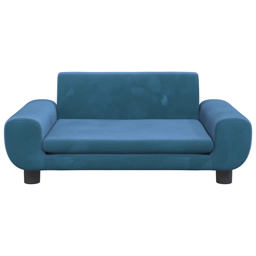 Children's sofa blue 70x45x33 cm velvet