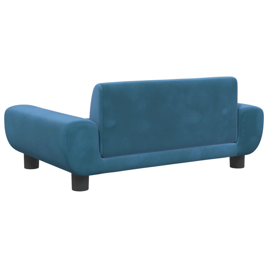 Children's sofa blue 70x45x33 cm velvet