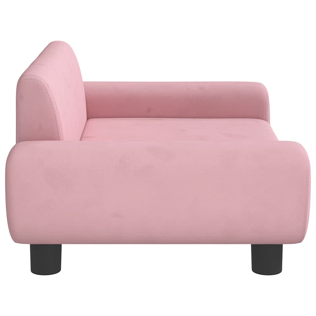 Children's sofa pink 70x45x33 cm velvet
