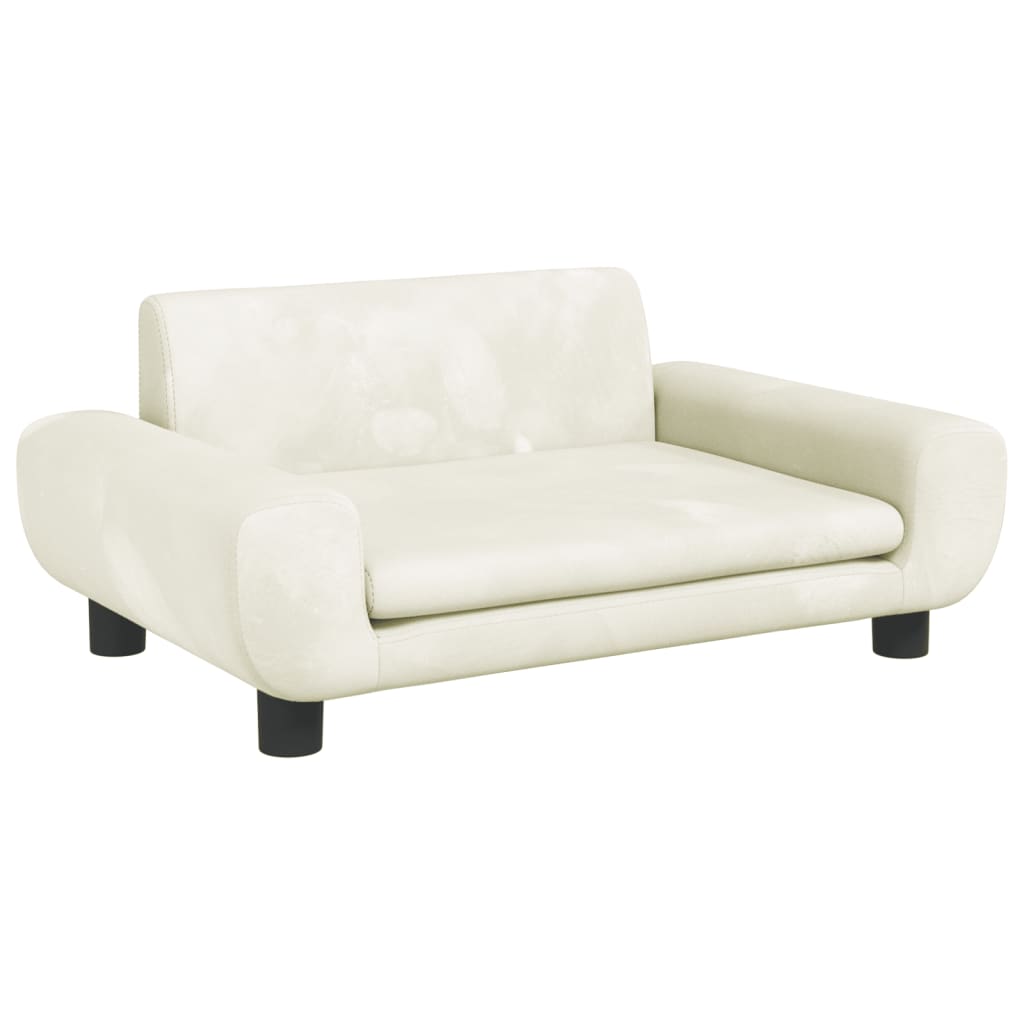 Children's sofa cream 70x45x33 cm velvet
