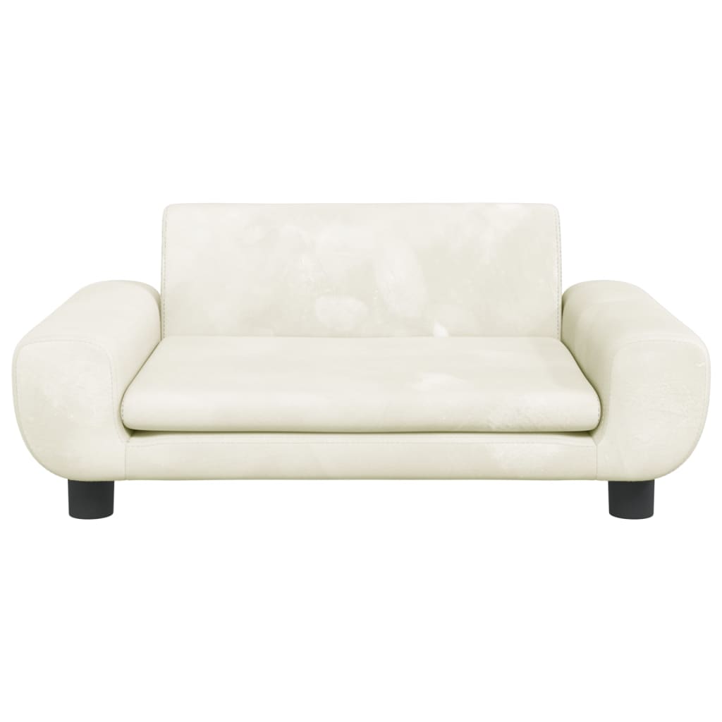 Children's sofa cream 70x45x33 cm velvet