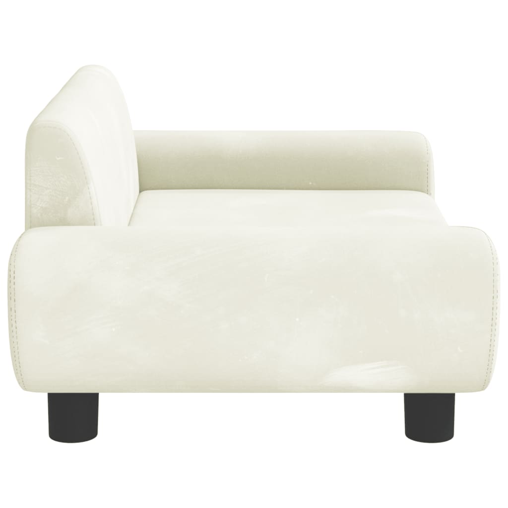 Children's sofa cream 70x45x33 cm velvet