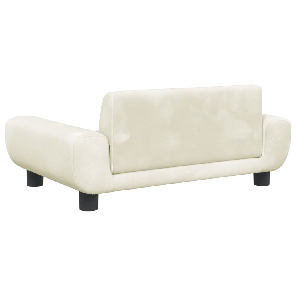 Children's sofa cream 70x45x33 cm velvet