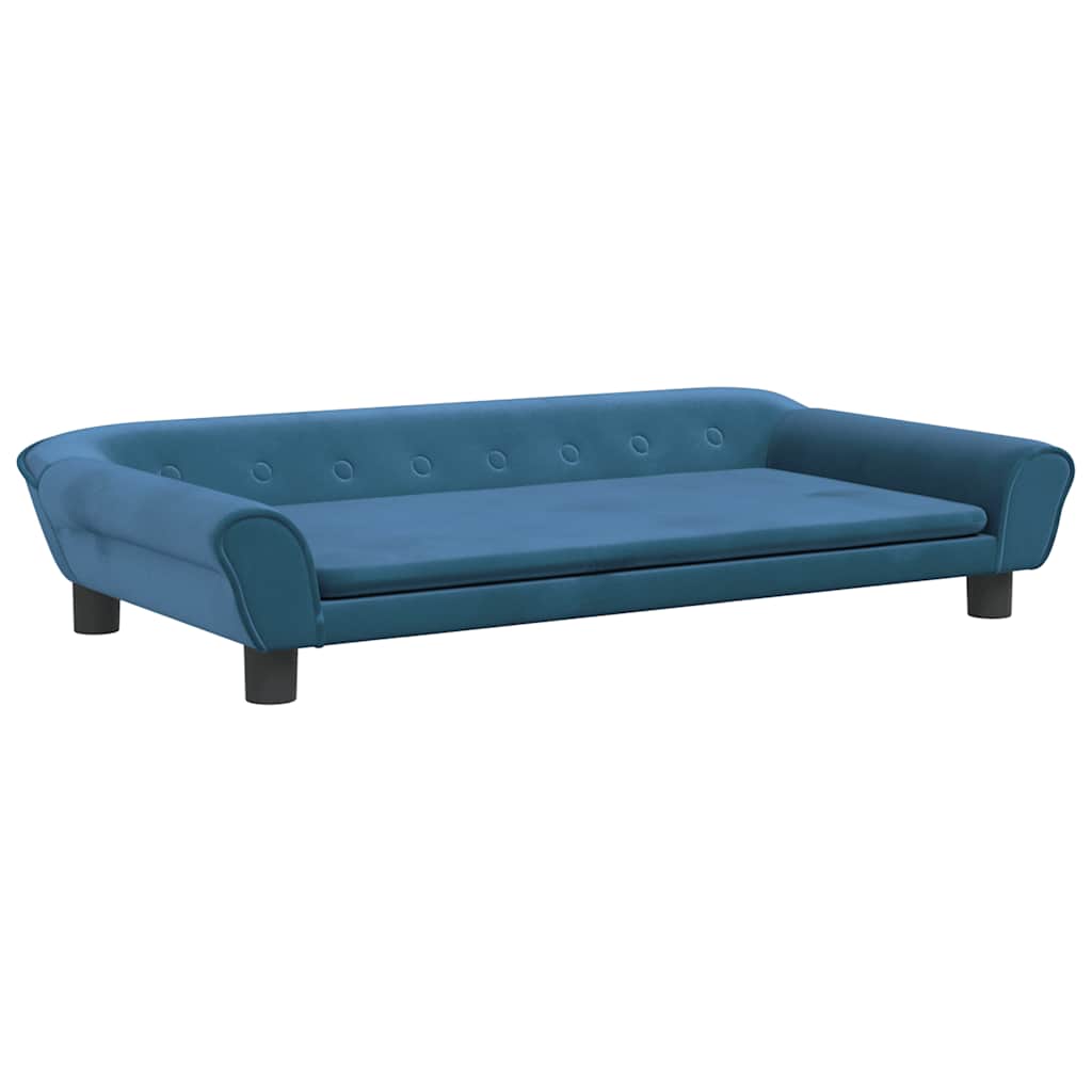Children's sofa blue 100x50x26 cm velvet