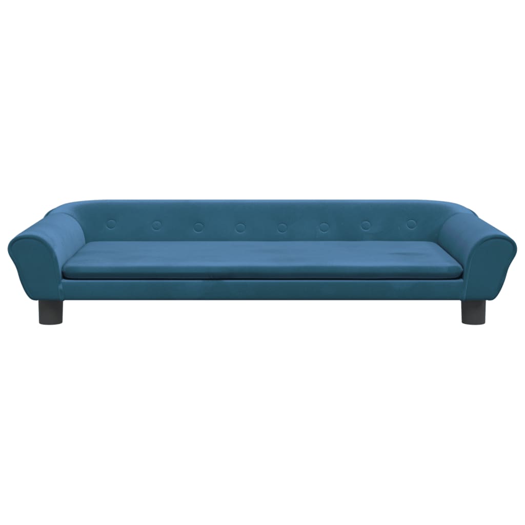 Children's sofa blue 100x50x26 cm velvet