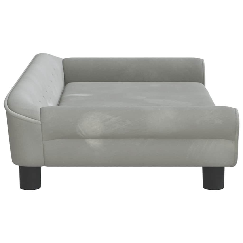 Children's sofa light grey 100x50x26 cm velvet