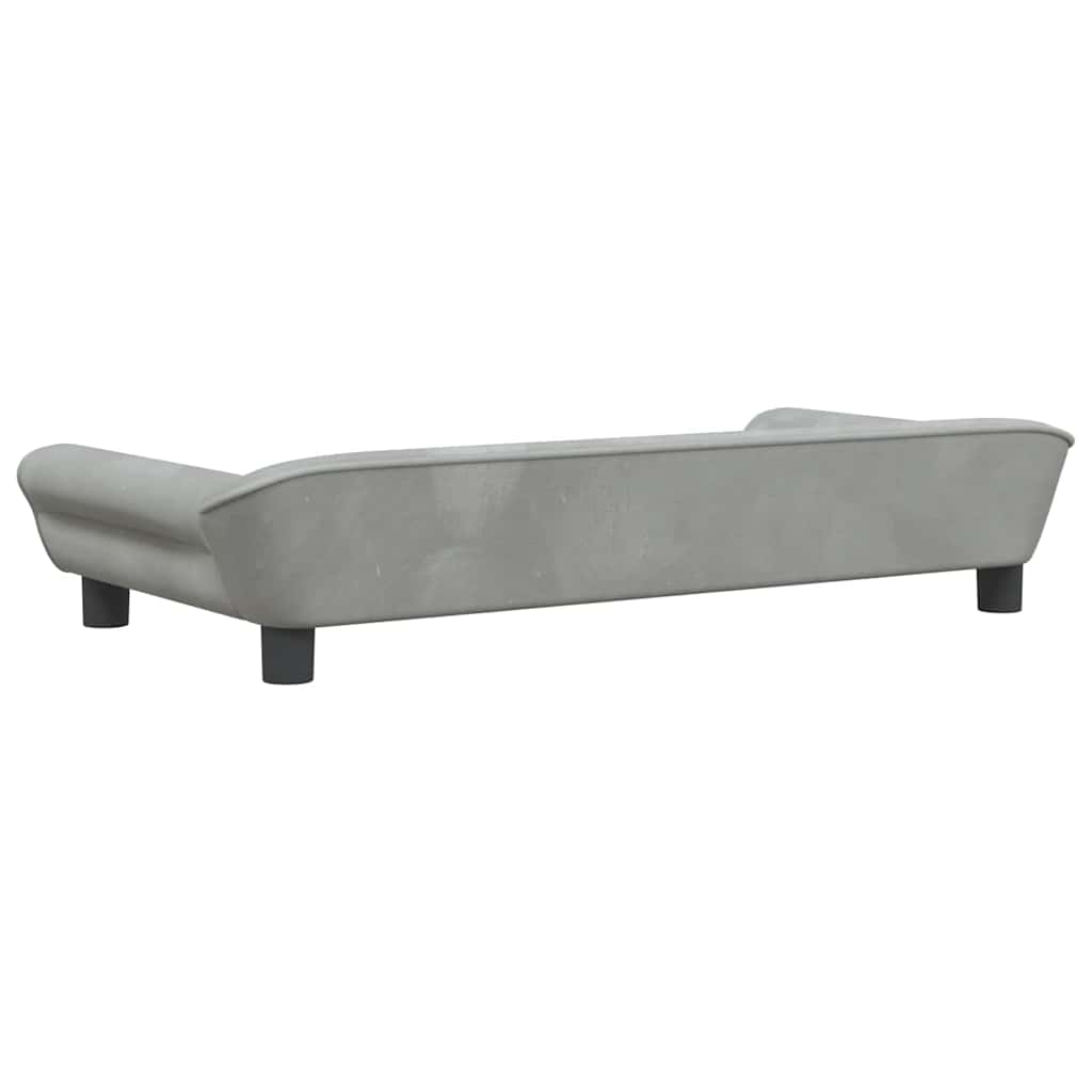 Children's sofa light grey 100x50x26 cm velvet