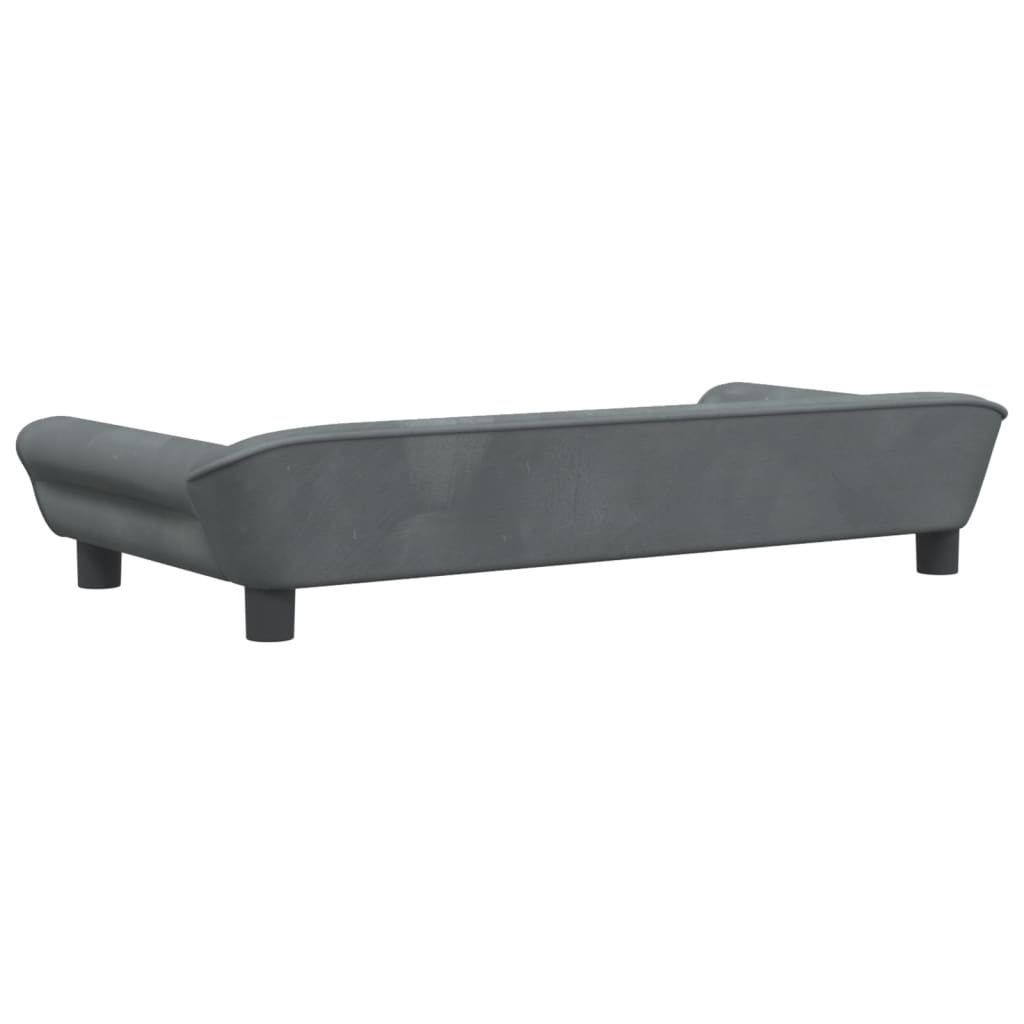 Children's sofa dark grey 100x50x26 cm velvet