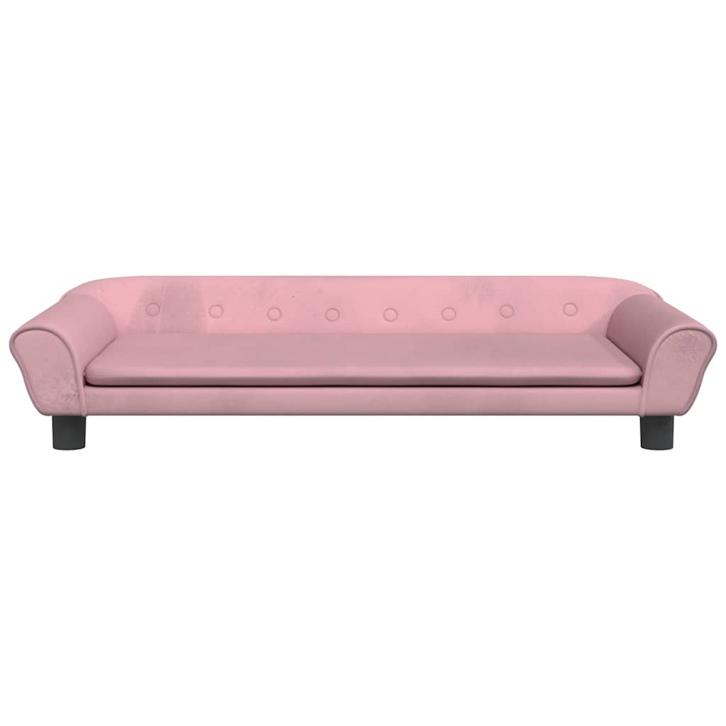 Children's sofa pink 100x50x26 cm velvet