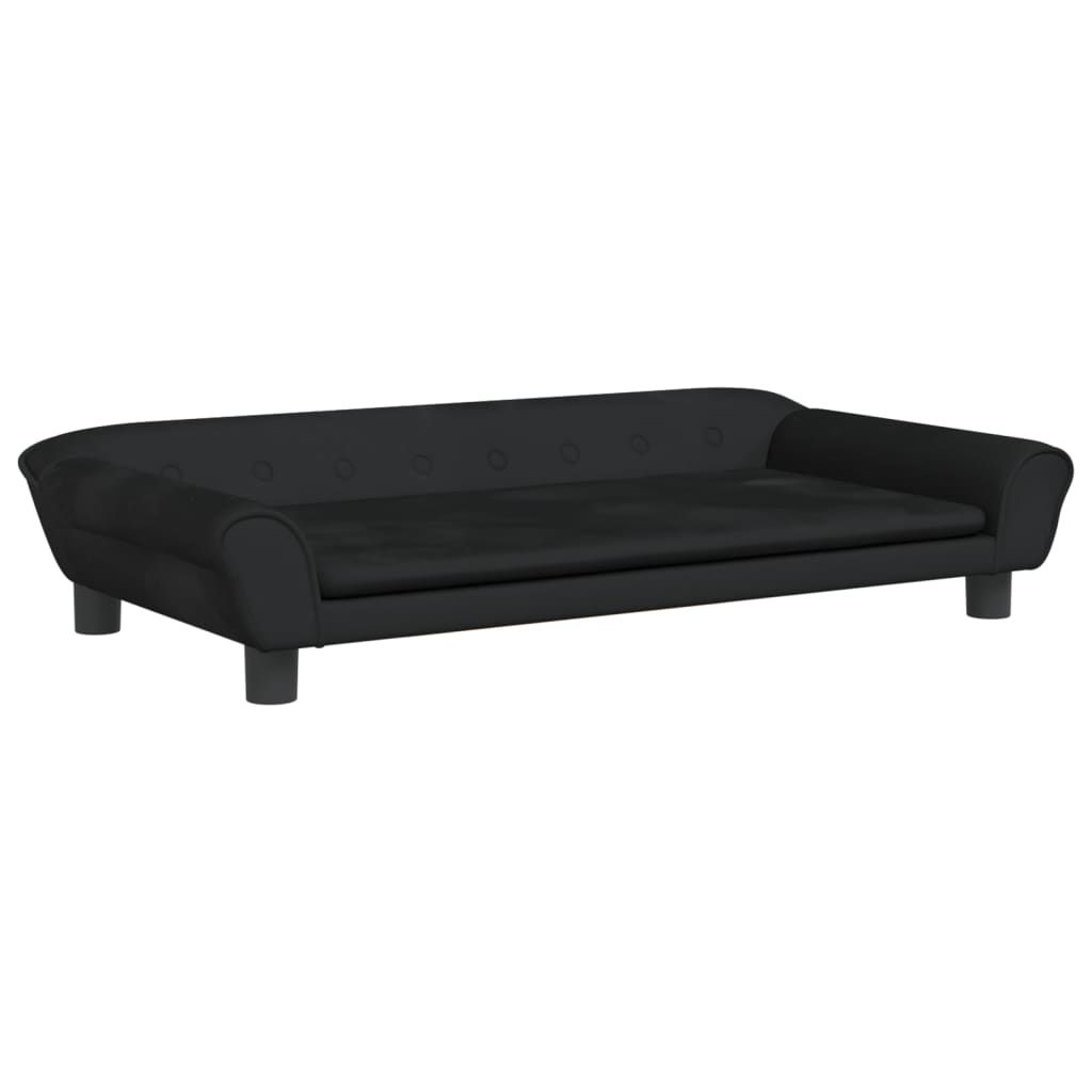 Children's sofa black 100x50x26 cm velvet