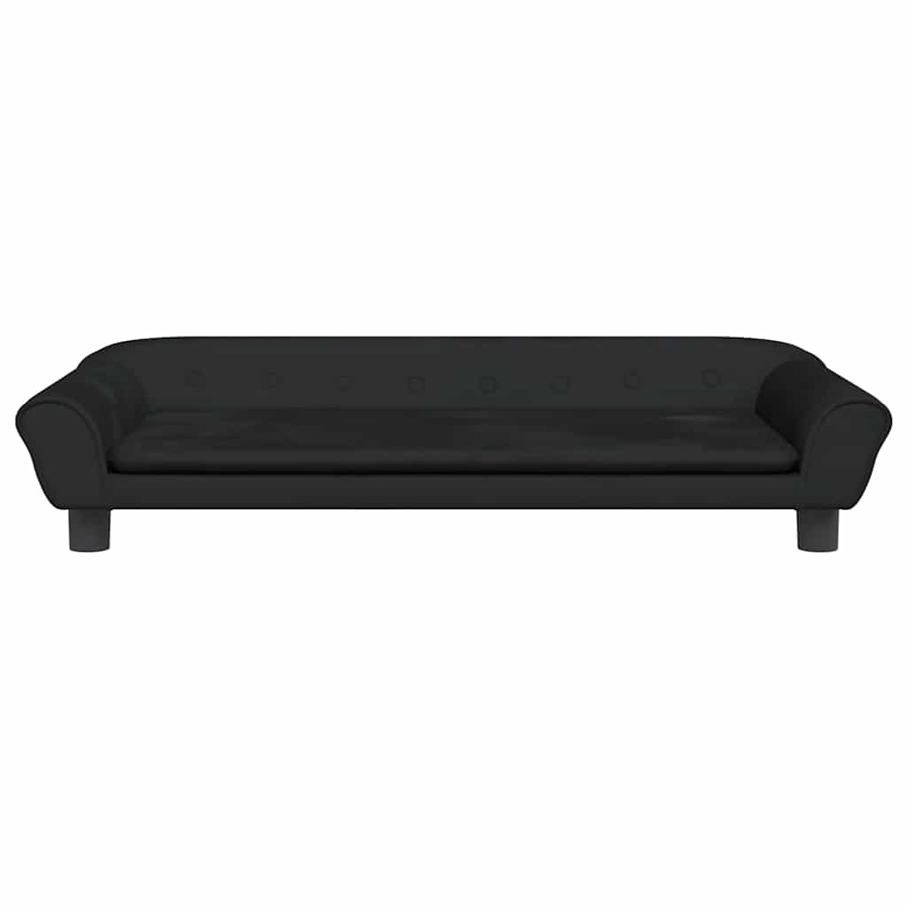 Children's sofa black 100x50x26 cm velvet