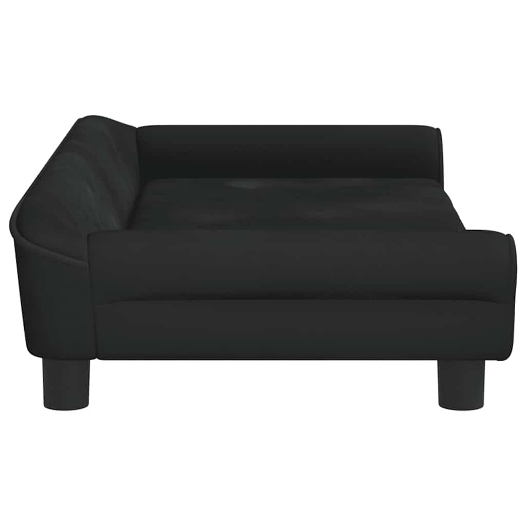 Children's sofa black 100x50x26 cm velvet
