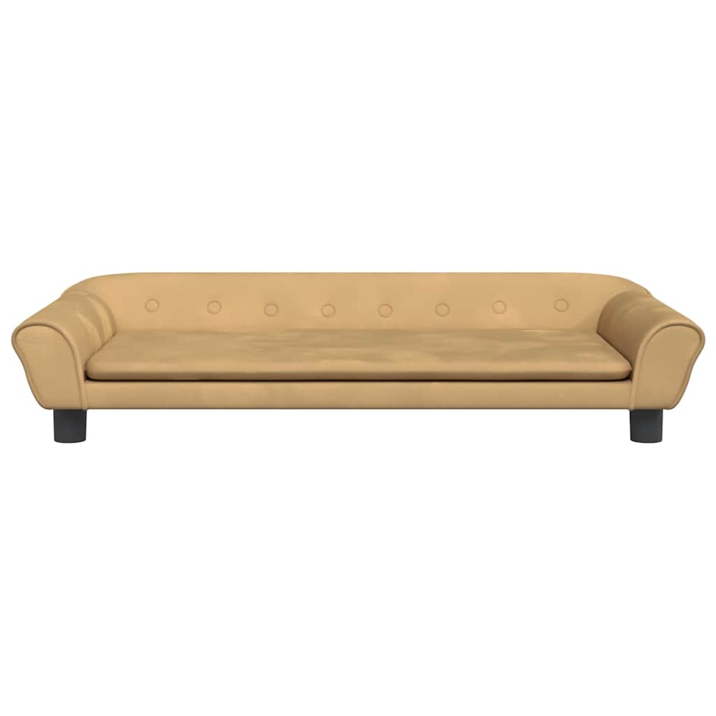 Children's sofa brown 100x50x26 cm velvet