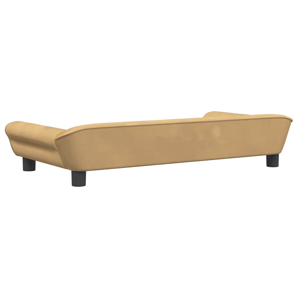 Children's sofa brown 100x50x26 cm velvet