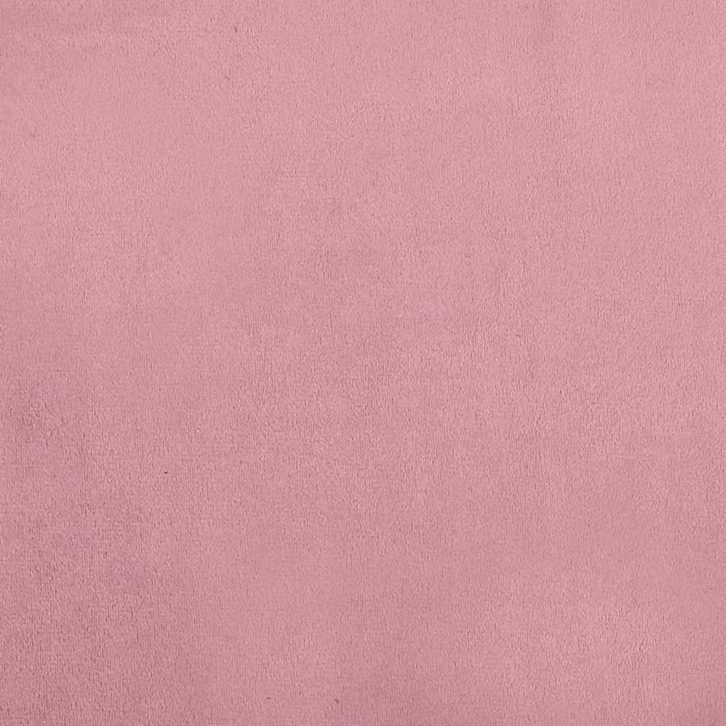 Kindersofa mit Hocker Rosa 100x50x30 cm Samt