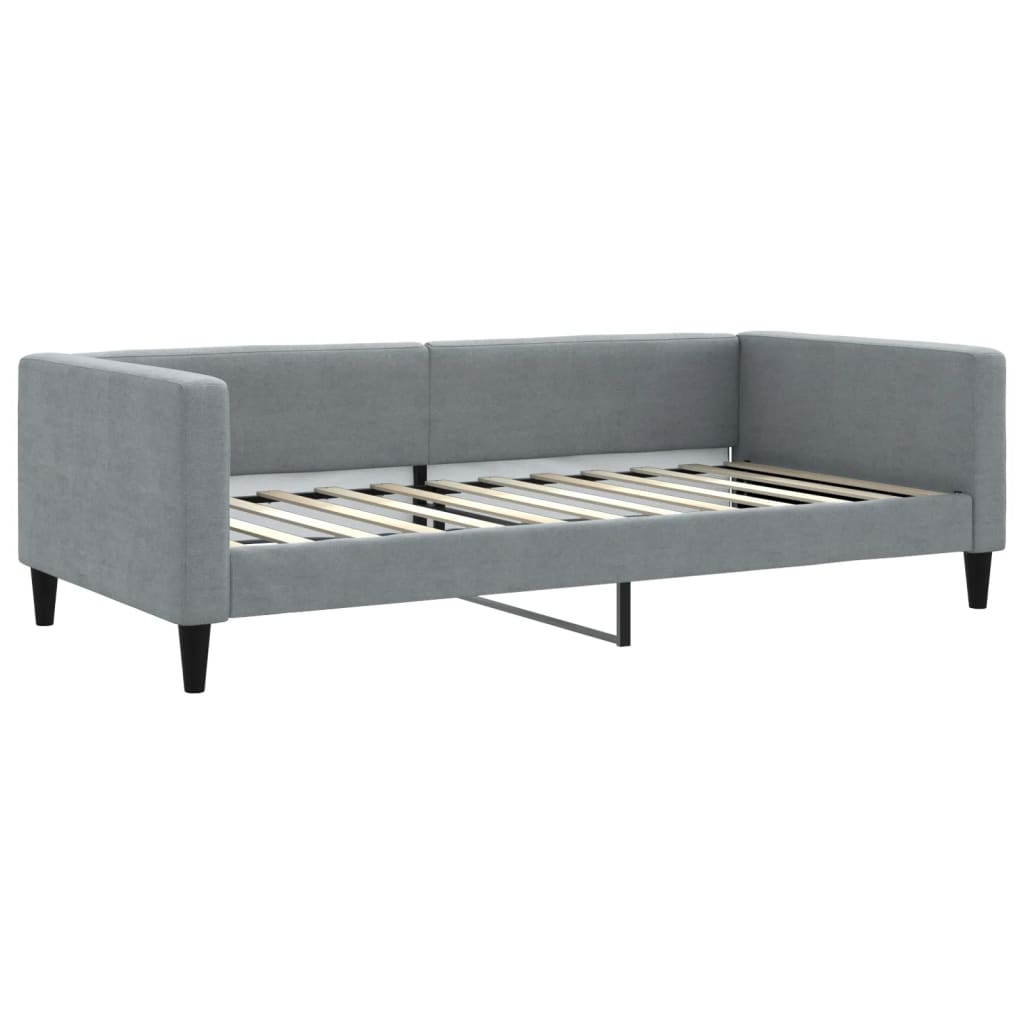 Lit de repos avec matelas en tissu gris clair 100x200 cm