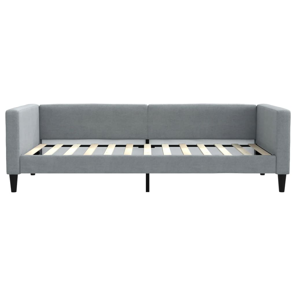 Lit de repos avec matelas en tissu gris clair 100x200 cm