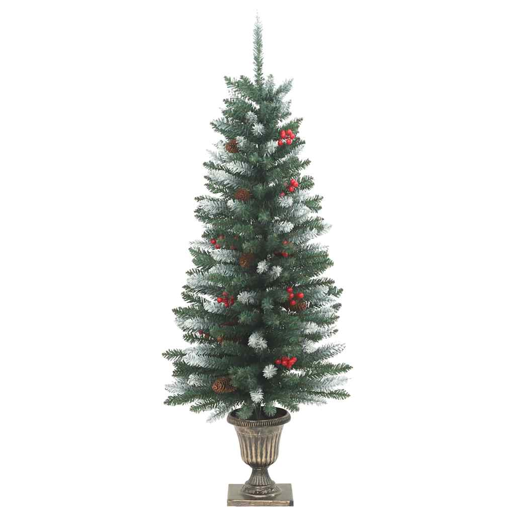Künstliche Weihnachtsbäume 2 Stk. 100 LEDs Grün und Weiß 120 cm