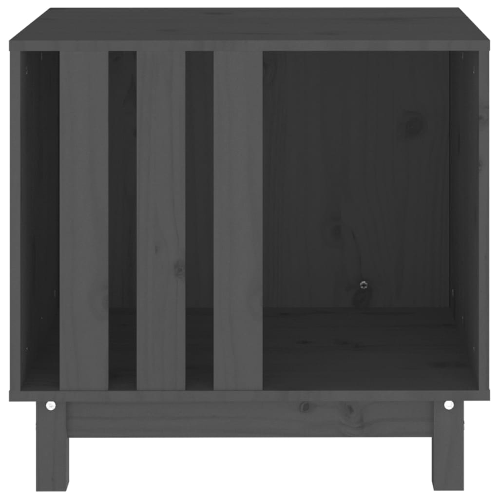 Hundehütte Grau 60x45x57 cm Massivholz Kiefer