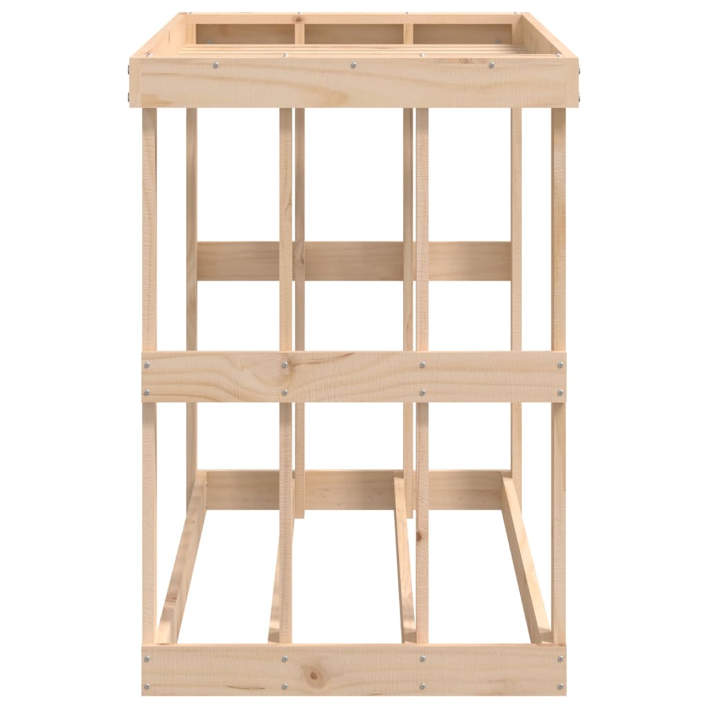Etagère à bûches d'extérieur 108x52x74 cm en bois de pin massif