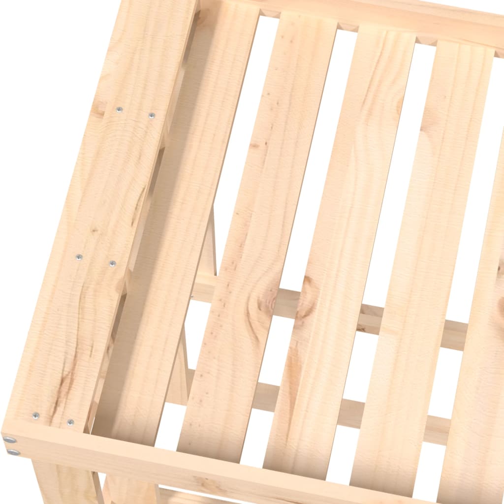 Etagère à bûches d'extérieur 108x52x74 cm en bois de pin massif