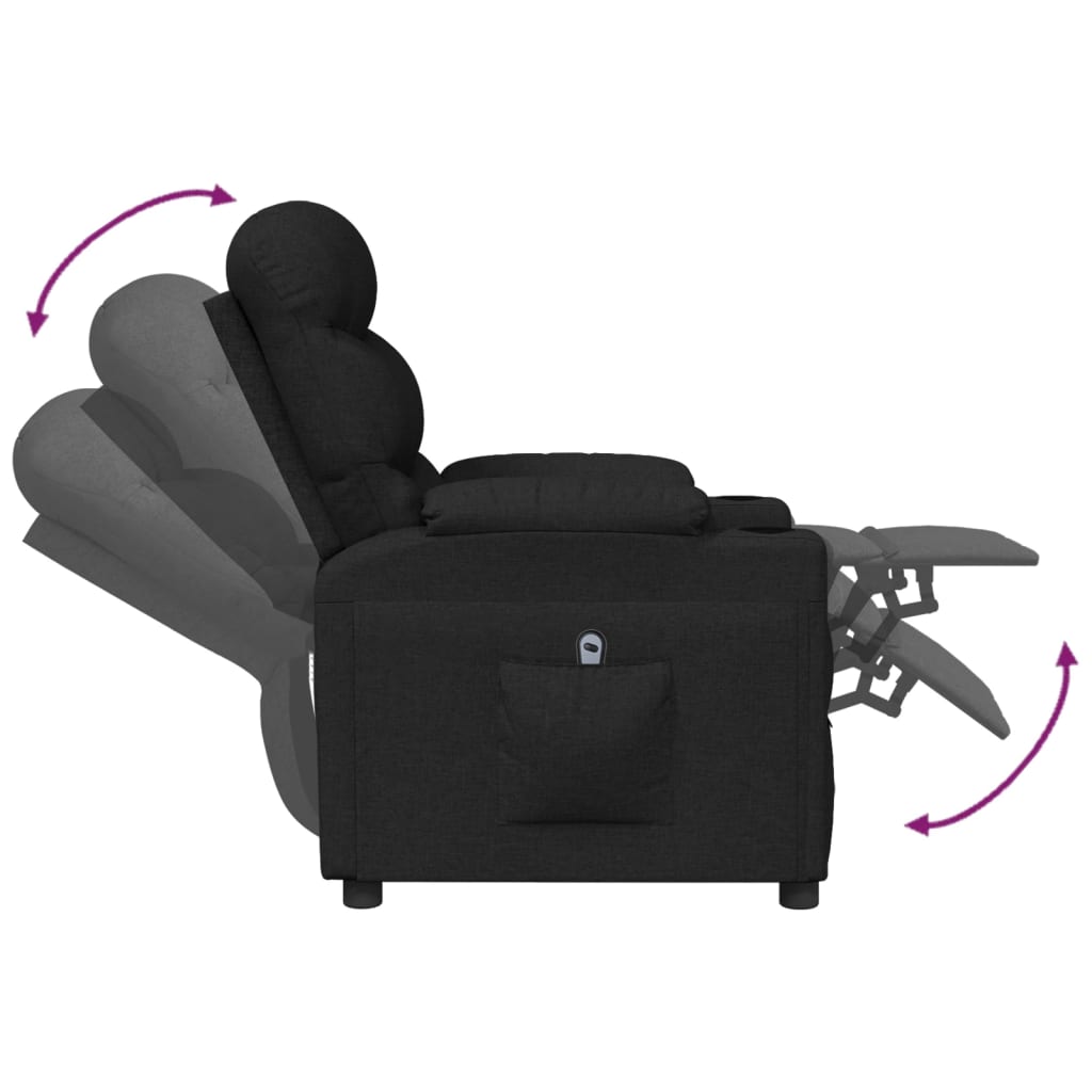 Relaxsessel Elektrisch Schwarz Stoff