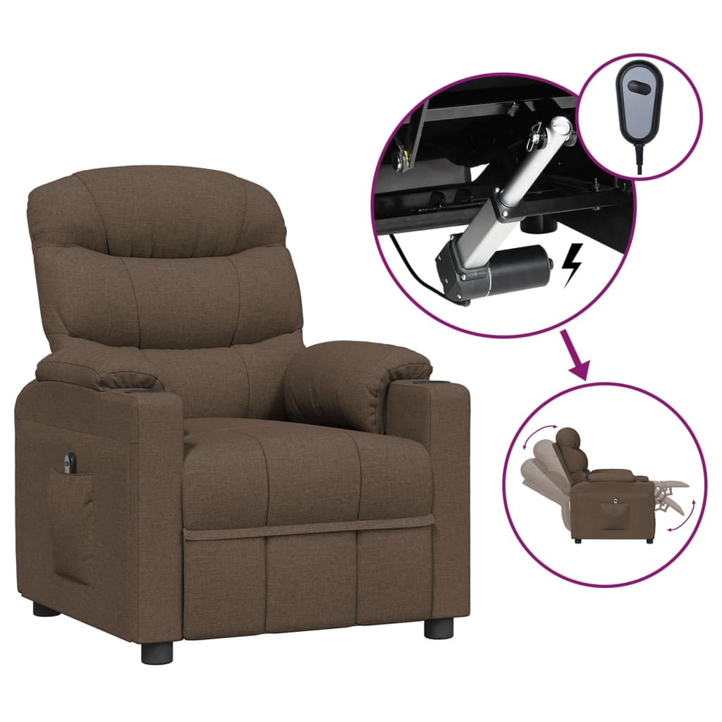 Relaxsessel Elektrisch Braun Stoff